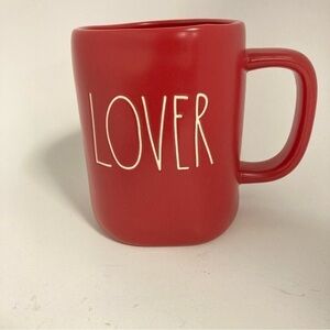 Rae Dunn LOVER Mug Artisan Magenta Coffee